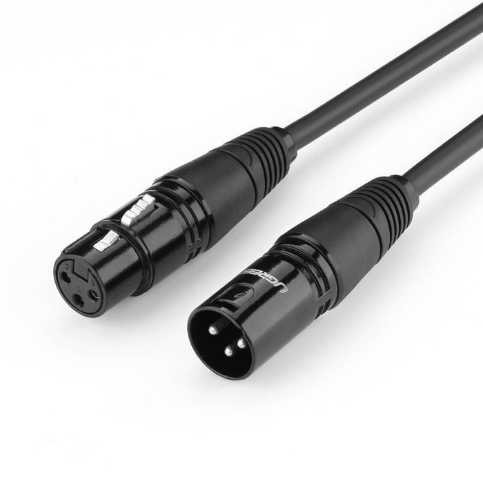 UGREEN AV130 Kabel XLR żeński do XLR męski - 3m (czarny) 20711B