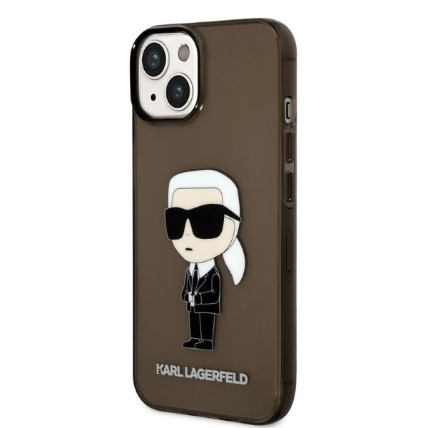 Etui KARL LAGERFELD Apple iPhone 14 Plus Ikonik Karl Lagerfeld Czarny Hardcase