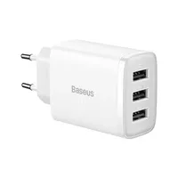 [PO ZWROCIE] Baseus Compact ładowarka sieciowa 3x USB 17W biały (CCXJ020102)