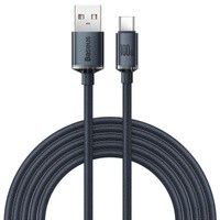 [PO ZWROCIE] Baseus Crystal Shine Series kabel przewód USB do szybkiego ładowania i transferu danych USB Typ A - USB Typ C 100W 2m czarny (CAJY000501)