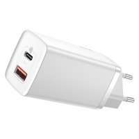 [PO ZWROCIE] Baseus GaN2 Lite szybka ładowarka sieciowa 65W USB / USB Typ C Quick Charge 3.0 Power Delivery (azotek galu) biały (CCGAN2L-B02)