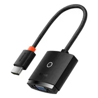 [PO ZWROCIE]  Baseus Lite Series przejściówka adapter HDMI do VGA czarny (WKQX010001)