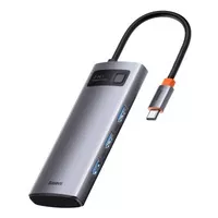 [PO ZWROCIE] Baseus Metal Gleam Series multifunkcjonalny HUB USB 5w1 USB Typ C PD 100W HDMI szary (WKWG020013)