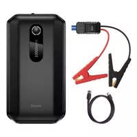 [PO ZWROCIE] Baseus powerbank Power Starter Jump Starter urządzenie rozruchowe booster 10000mAh 12V (1000A / 500A) + kable krokodylki czarny (CGNL020101)