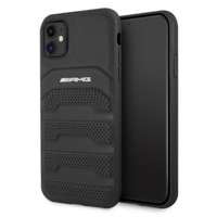 AMG AMHCN61GSEBK iPhone 11 6,1" czarny/black hardcase Leather Debossed Lines