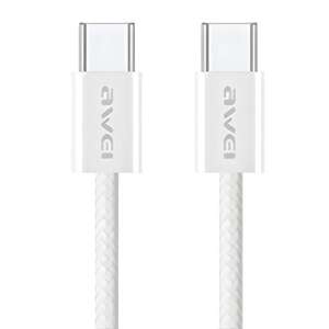 AWEI kabel CL-219T USB-C na USB-C 60W biały/white iPhone 15