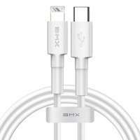 Baseus BMX Mini MFI wytrzymały kabel przewód USB Typ C PD 18W / Lightning 1.2m biały (CATLSW-A02)