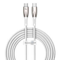 Baseus Glimmer Series kabel z szybkim ładowaniem USB-C 480Mb/s PD 100W 2m biały