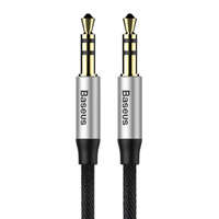 Baseus Yiven M30 kabel audio stereo AUX 3,5 mm męski mini jack 1,5m srebrno-czarny (CAM30-CS1)