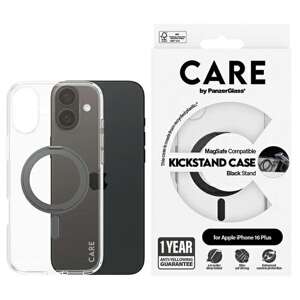 CARE by PanzerGlass Feature Kickstand Case iPhone 16 Plus 6,7" czarny/black MagSafe 1323