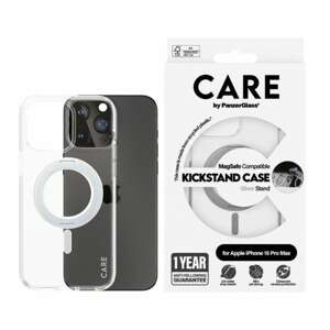 CARE by PanzerGlass Kickstand Case iPhone 15 Plus 6,7" MagSafe srebrny/silver 1416