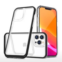 Clear 3in1 etui do iPhone 13 Pro Max żelowy pokrowiec z ramką czarny