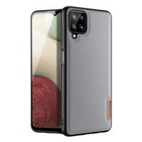 Dux Ducis Fino etui pokrowiec pokryty nylonowym materiałem Samsung Galaxy A12 / Galaxy M12 szary