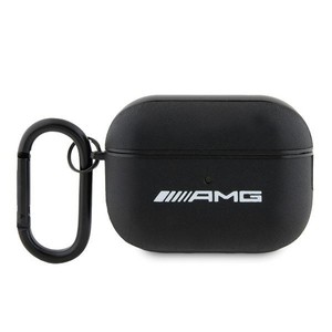 Etui AMG AMAP2SLWK AirPods Pro 2 cover czarny/black Leather White Logo Case