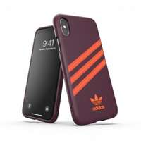 Etui Adidas OR Moulded PU iPhone X/XS bordowo-pomarańczowy/maroon-orange 40561