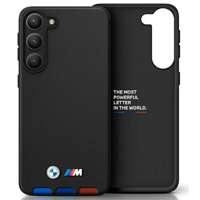 Etui BMW BMHCS23L22PTDK S23 Ultra S918 czarny/black Leather Stamp Tricolor Case