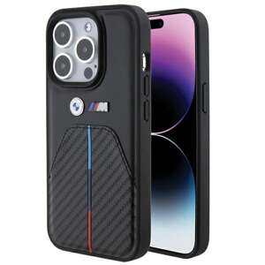 Etui Bmw Bmhcp15l22nstb Iphone 15 Pro 6.1" Czarny/black Stamped Tricolor Stripe Case