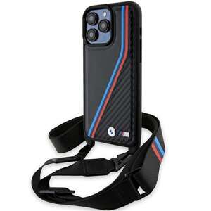 Etui Bmw Bmhcp15l23psvtk Iphone 15 Pro 6.1" Czarny/black Hardcase M Edition Carbon Tricolor Lines & Strap Case