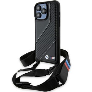 Etui Bmw Bmhcp15x23pscck Iphone 15 Pro Max 6.7" Czarny/black Hardcase M Edition Carbon Stripe & Strap Case