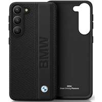 Etui Bmw Bmhcs23s22rdpk S23 S911 Czarny/black Hardcase Leather Textured & Stripe Case