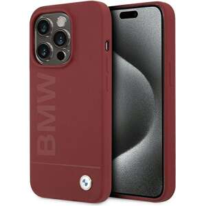 Etui Bmw Bmhmp15lslblre Iphone 15 Pro 6.1" Czerwony/red Hardcase Silicone Big Logo Magsafe Case