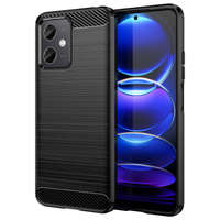 Etui Carbon Case Etui Xiaomi Poco X5 5G / Redmi Note 12 5G Elastyczny Silikonowy Karbonowy Pokrowiec Czarne Case