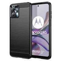 Etui Carbon Case etui Motorola Moto G13 elastyczny silikonowy karbonowy pokrowiec czarne Case