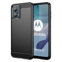 Etui Carbon Case etui Motorola Moto G53 elastyczny silikonowy karbonowy pokrowiec czarne Case