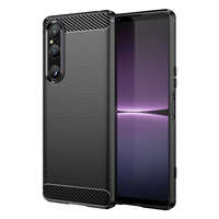 Etui Carbon Case etui do Sony Xperia 1 V elastyczny silikonowy karbonowy pokrowiec czarne Case