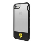 Etui FERRARI Apple iPhone 7 8 Bezbarwny Czarny Case