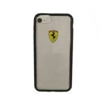 Etui FERRARI Apple iPhone 7 8 Bezbarwny Czarny Case