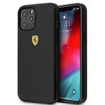 Etui Ferrari Apple iPhone 12 Pro Max On Track Real Carbon Czarny Case