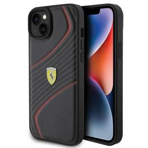 Etui Ferrari FEHCP15MPTWK iPhone 15 Plus 6.7" czarny/black hardcase Twist Metal Logo Case