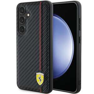 Etui Ferrari FEHCS24SN3DUR Samsung Galaxy S24 S921 czarny/black hardcase Carbon Printed Line Case