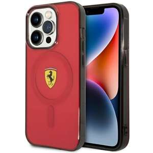 Etui Ferrari FEHMP14LURKR iPhone 14 Pro 6,1" czerwony/red hardcase Translucent Magsafe Case