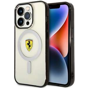 Etui Ferrari FEHMP14LURKT iPhone 14 Pro 6,1" przezroczysty/transparent hardcase Outline Magsafe Case