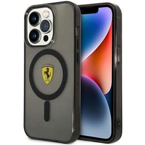 Etui Ferrari FEHMP14XURKK iPhone 14 Pro Max 6.7" czarny/black hardcase Translucent Magsafe Case