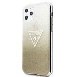 Etui GUESS Apple iPhone 11 Pro Max Glitter Triangle Złoty Hardcase