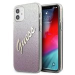 Etui GUESS Apple iPhone 12 Mini Glitter Gradient Script Różowy Hardcase