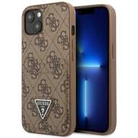 Etui GUESS Apple iPhone 13 Mini 4G Triangle Logo Cardslot Brązowy Hardcase