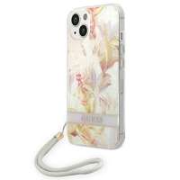 Etui GUESS Apple iPhone 14 Plus Flower Strap Fioletowy Hardcase