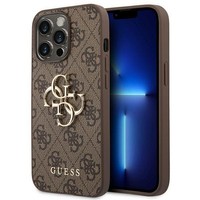 Etui GUESS Apple iPhone 14 Pro Max 4G Big Metal Logo Brązowy Hardcase