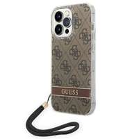 Etui GUESS Apple iPhone 14 Pro Max 4G Print Strap Brązowy Hardcase