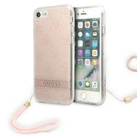 Etui GUESS Apple iPhone SE 2022 SE 2020 7 8 4G Print Strap Różowy Hardcase