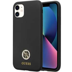 Etui Guess GUHCN614DGPK iPhone 11 / Xr 6.1" czarny/black hardcase Silicone Logo Strass 4G Case