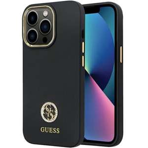 Etui Guess GUHCP13XM4DGPK iPhone 13 Pro Max 6.7" czarny/black hardcase Silicone Logo Strass 4G Case