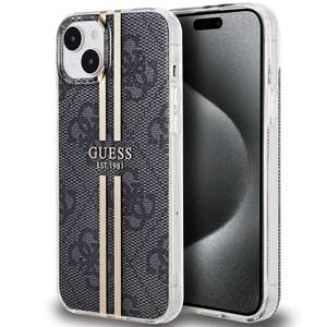 Etui Guess GUHCP15MH4PSEGK iPhone 15 Plus / 14 Plus 6.7" czarny/black hardcase IML 4G Gold Stripe Case