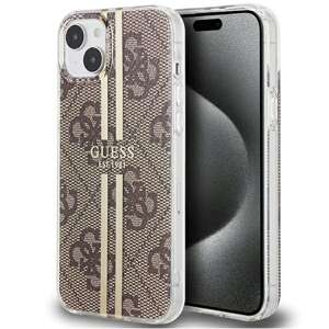 Etui Guess GUHCP15MH4PSEGW iPhone 15 Plus / 14 Plus 6.7" brązowy/brown hardcase IML 4G Gold Stripe Case