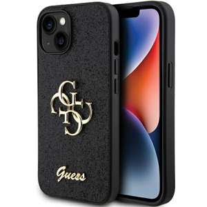 Etui Guess GUHCP15MHG4SGK iPhone 15 Plus 6.7" czarny/black hardcase Glitter Script Big 4G Case