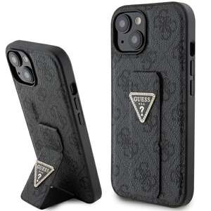 Etui Guess GUHCP15SPGS4TDK iPhone 15 6.1" czarny/black hardcase Grip Stand 4G Triangle Strass Case